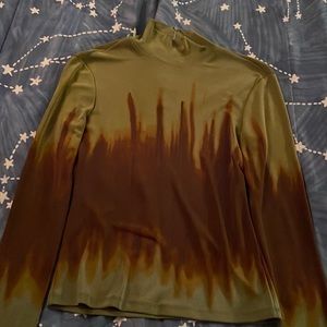 trendy tye dye turtleneck